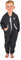 Gennadi Hoppe Kinder Jumpsuit Mädchen Overall Jungen Einteiler Strampler Onesie Schlafoverall Kuschelanzug Pyjama Anzug Baumwolle bequem modern kuschelig warm weich Kapuze grau grauer 7-8 H6300