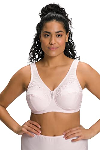 Ulla Popken Damen Entlastungs-BH, ohne Bügel, Strassanhänger, Cup C - G BRA, blütenrosa, 95D