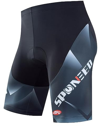 Biking Shorts with Padding,Bicycle Riding Short Men,Cycle Tights Gel Cushioned Padding US XL Grey Multi