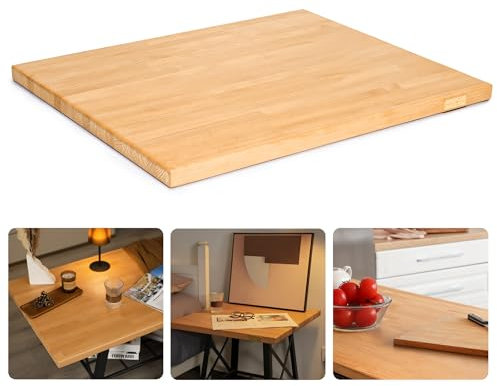 30x25 Butcher Block Counter Top, DIY Beech Countertop, 1.5'' Thick Waterproof Table Top, Used as Cutting Board, Office Desk Tops, Living and Dining Room Tables, Laundry Counters, Kitchen Island