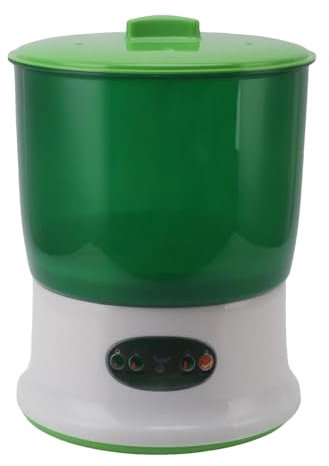 Hugsweet Macchina per la coltivazione di germogli di soia, macchina per germogli di soia - Germogliatore di fagioli a 2 strati | Germoglio di grande capacità con piastra a pressione, coltiva