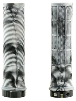 PJQUEKAIPJ Bicycle Handle Grips TPR Aluminum Alloy Lock On Non-Slip MTB Bike Part Ergonomic Grips (Black-White)
