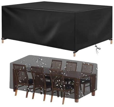Abdeckplane für Gartentisch 180x90x75cm/LxWxH Abdeckung Gartenmöbel Abdeckhauben Schutzhülle für Gartenmöbel Wasserdicht Abdeckung Gartenmöbel Winterfest Schutzhülle für Loungemöbel, Terrassenmöbel