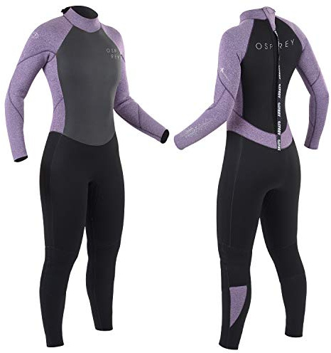 Osprey Traje de Neopreno para Mujer, Longitud Completa, 5 mm, para Invierno, para Adultos, Surf, Buceo, Cero, Morado, S