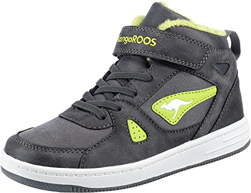 KangaROOS Unisex Kalley Ii Ev Sneaker, Steel Grey Lime, 38 EU