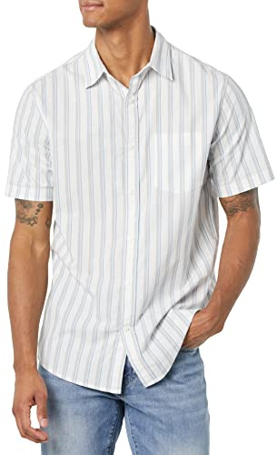 Amazon Essentials Men's Short-Sleeve Stretch Poplin Shirt (Available in Big & Tall)