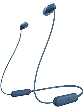 Sony WI-C100 Wireless in-Ear Bluetooth Headphones with Built-in Microphone, Blue