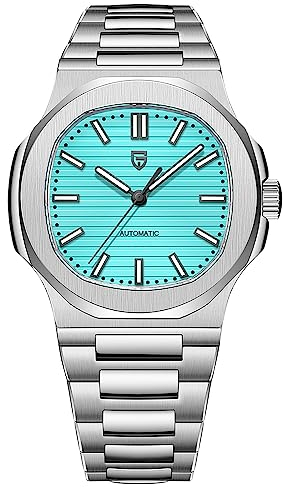 Pagani Design 2023 Herren-Automatikuhr Edelstahl Saphirglas 40mm Quarz ST16 Automatikwerk Herren-Chronograph 1728 (blau-1728)