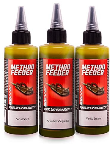 Tandem Baits karp foder fiskefoder attraktor metd feeder Diffusion Turbo Booster set om 3 100 ml smakblandning