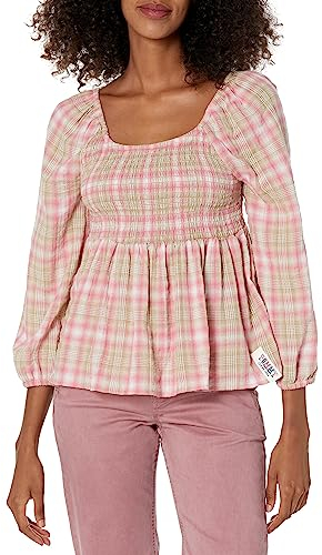 Tommy Hilfiger Damen T2gm0bhb-erz-l Hemd mit Button-Down-Kragen, Rosebud Multi, Groß