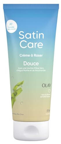 Satin Care Crème De Rasage Douceur pour Femme, Protège des Brûlures et Irritations du Rasoir, Hydrate en Profondeur, Formule Apaisante, Testé Dermatologiquement, 1x177ml