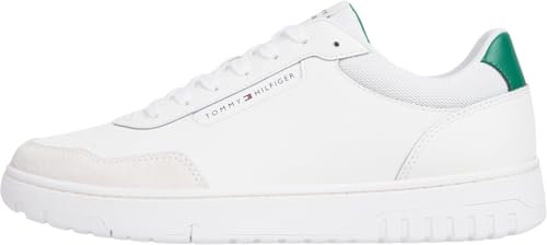Tommy Hilfiger Herren Court Sneaker Basket Core Elegant, Weiß (Ecru), 45