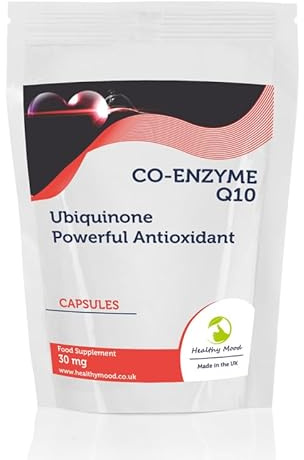 CoQ10 120 Capsules 30mg – Co-Enzyme Q10 Dietary Supplement for Heart Health, Energy Boost & Antioxidant Support