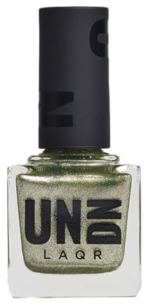 UNDN Vegan Nail Polish - Mineral Moss - Chrome Silver Green Nail Polish for Women and Men - Long Lasting, Metallic Finish - Cruelty Free - 0.5 oz
