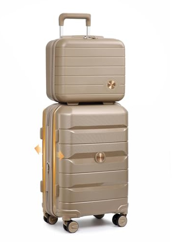 Sea choice Expandable Luggage with Wheels Luggage Set 2 Piece Elegant Suitcase Hand Luggage Travel Suitcase with TSA Lock 8 Wheels Expandable Suitcase Small