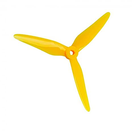 Pexorina 4 pezzi/2 paia T5147.5 Elica da corsa FPV Drone da corsa senza lavaggio dell'elica Motore brushless da 3,8 g Elica(Crystal Yellow)