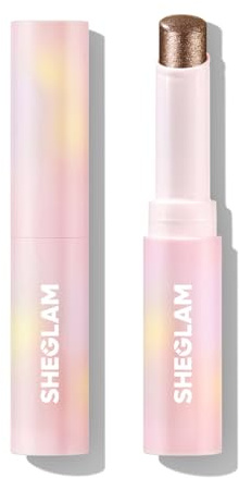 SHEGLAM Crystal Jelly Glaze Eye Shadow Stick Eyeliner Brightener Pencil with Brush Easy to Blend Long Lasting Shimmer-Bronze Dust