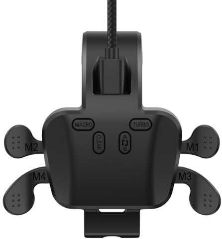 IWGAME Back Paddles for PS-5 Controller with MIC Function, Plug and Play Wired Connection, 4 Back Buttons Support Turbo/Remap/Programmable Features, Compatible with PS-5 Console PC Mac Android TV