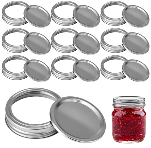 10 Unidades Tapas Metalicas de Rosca 86mm, Tapas de Tarros Mason Tapa para Tarros de Conservas y Marmelada General Tapa para Botes de Cristal para Sellado Conservar Frutas,Verduras y Mermeladas