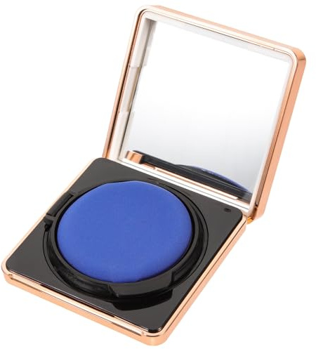 GANAZONO Étui à Fond de Teint Portable en Plastique Blanc avec Miroir et Éponge pour Maquillage et Voyage Résistant aux Chocs pour Femmes