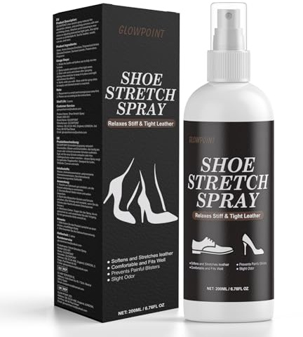 GLOWPOINT Shoe Stretch Spray, 7.05 oz Boot Stretch Spray for Man and Woman, Professional Leather Softener to Relieve Tight Fitting Shoes, Shoe Stretcher for Leather, Suede, Fabric, Canvas