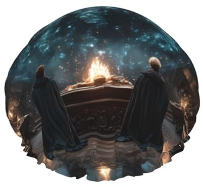 Magic Temple Double Layer Shower Cap with Comfort Skin Friendly Design for Hair Protection During Bathing