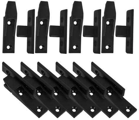 KAJNBN Set da 10 Connettori Pannello Nero in Plastica per Mobili e Armadi Design Nascosto e Fissaggio Sicuro per Assemblaggio Rapido Pareti Divisorie