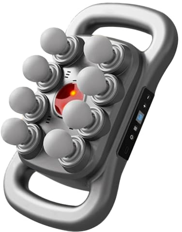 Hästmassager 8 huvuden handhållen massagepistol med 3 lägen, 30 intensitetsnivåer och rött ljus hästmassage, massagepistol, handhållen massa
