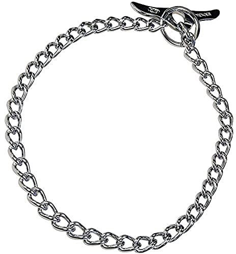 Herm Sprenger Chrome-Plated Steel Choke Dog Training Collar with Toggle-Closure No-Pull Slip Chain for Small Medium Large Dogs for Easy Control Show Chain Collar Made in Germany
