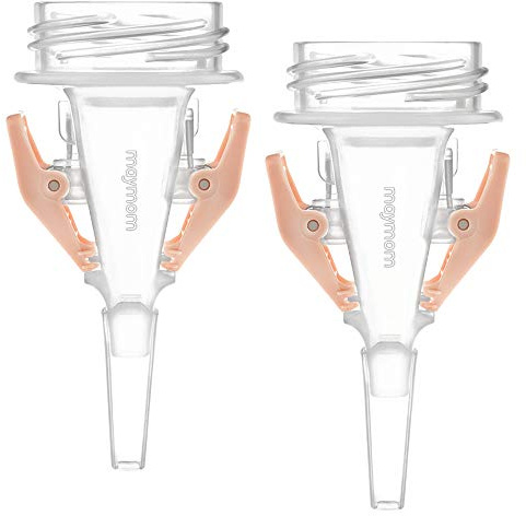 Maymom Adattatore per Sacchetti Latte Materno a Bocca Larga di Seconda Generazione Compatibile con Tiralatte Spectra e Avent, per la Maggior Parte dei Sacchetti (incl. Lansinoh), 2 Pezzi