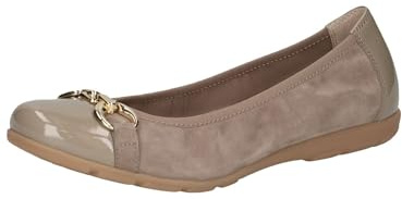 CAPRICE Damballerinaskor av läder med lack, Mud Comb, 38 EU