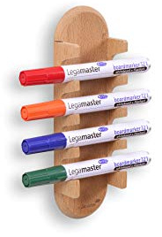 Legamaster - wooden magnetic marker holder for dry erase whiteboard pens, pencil storage for offices or schools