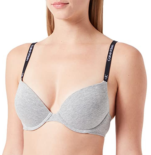 Calvin Klein Reggiseno Push-up Donna con Ferretto, Grigio (Grey Heather), 70C (32C)
