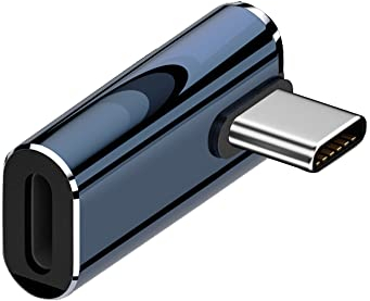 Goodaux USB-C auf Lightning-Adapter - 27W PD Schnellladung, Datenübertragung, Kompatibel mit Lightning, 90 Grad Winkel - Für iOS-Geräte