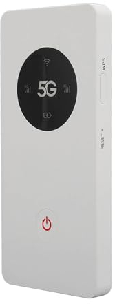 ASHATA 5G Mobiler WLAN Router, Mobiler Hotspot Router mit Nano SIM Steckplatz, 2,77 Gbit/s DL 1,25 Gbit/s UL, Unterstützt 16 Geräte, 8000 MAh Taschen WLAN für die Reise nach Hause