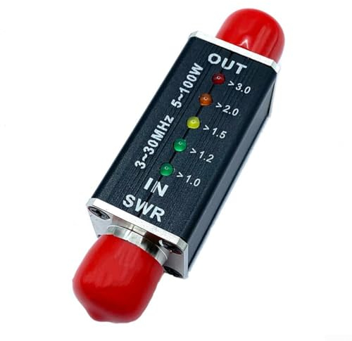LED-SWR-Messgerät, 5 LEDs, zum Testen des SWR von Kurzwellen-Funksignalen im Frequenzbereich von 3–30 MHz, für eine Vielzahl von Kurzwellen-Funkgeräten.