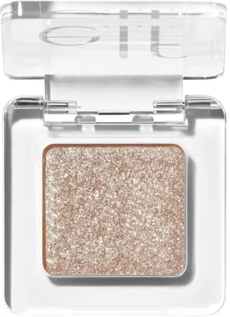 e.l.f. Fine as Fleck Glitter Eyeshadow - Champagne Showers | Lidschatten mit Glitzer, Weiche Textur, Augen Make-up mit Schimmer, Langanhaltend, Vegan | 0.07 oz. (2g)