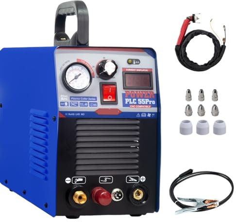 Cortadora de plasma, Accesorios de máquina cortadora por Plasma PLC55, 1-14mm, 55A, inversor de CC, Cortador de Plasma por aire, arco no táctil, Compatible con CNC,Corte potente