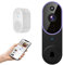 GlowPop Caméra de sonnette sans fil 1080p avec carillon, détection humaine intelligente, conversation bidirectionnelle, vision en direct, vision nocturne, WiFi 2,4 G uniquement, stockage dans le cloud