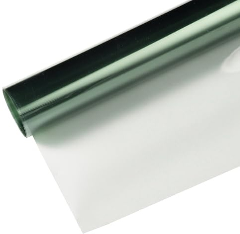 Blueshyhall Bil nyansfilm 80 % VLT ljusgrön, solfilm UV-skydd bilfönsterfilm, bilfönster värmeskydd, solskyddsfilm för vindrutan sidofönster inomhus (75 x 300 cm)