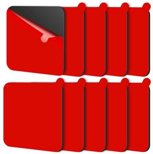 URAQT Nastro Biadesivo Extra Forte, 10 pcs Impermeabile Tampone Biadesivo,Realizzato in Nastro 3M vhb 5952,Nastro Adesivo di Montaggio Forte,Resistenza,Alle Alte Temperature,per Casa,Ufficio(50*50mm)