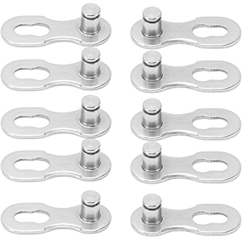 Funien Enlace Rápido de 11 Velocidades, 5 Pares de Eslabones Perdidos para Bicicleta Enlace de Liberación Rápida de Acero Inoxidable Resistente a la Corrosión Cadena de (12 velocidades)