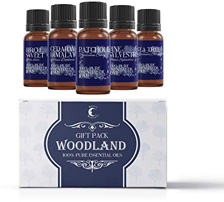Mystic Moments Mystic Moments - Set di 5 oli essenziali Woodland, 10 ml, 100% puri