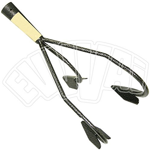 Cilli Coltivatore a 3 Denti Fisso, Nero, Manuale, Metallo