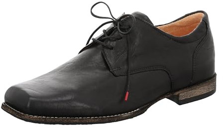 Think! Herren GURU chromfrei gegerbte nachhaltige Halbschuhe, SCHWARZ 0010