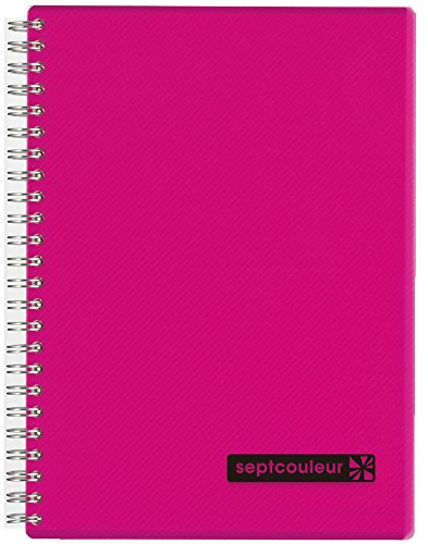 Spiral and Wirebound Notebook - Maruman Sept Couleur A5(7mm rule) -N572B-08 Pink 80 sheets by Maruman Sept Couleur