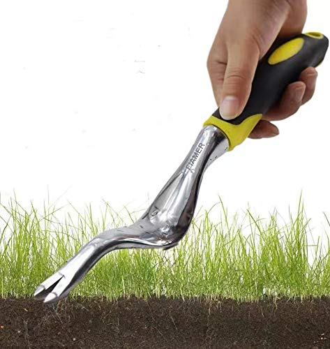 Kit d'outils de Jardinage pour Jardinage en Plein air Motif Fleurs pour enlever Les Mauvaises Herbes 11.8In*0.8In Jaune