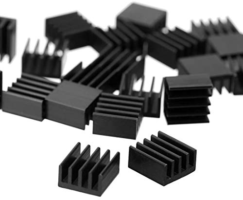 20 Stücke Aluminium Mini Kühlkörper Kühler Heatsink Set Schwarz 8.8 x 8.8 x 5mm