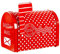 Ixkbiced Briefkasten mit Schneemann-Motiv, Standardgröße, Weihnachtsmann-Muster, Rot