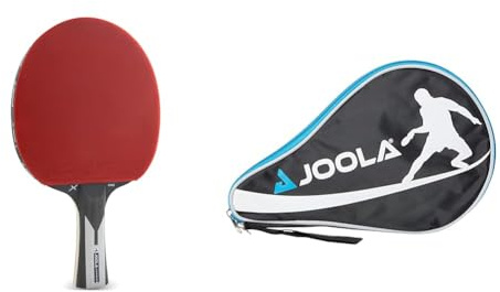 JOOLA Raquette de Tennis de Table Carbon X Pro ITTF - Approuvée - pour Compétition - 7 étoiles Batte de Ping-Pong Noir/Gris éponge 2.0 MM & Pocket Housse pour Raquette de Tennis de Table